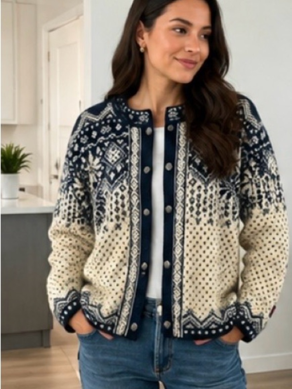 DEVOLD 1853 by Olmes Carretti, Nordic Wool Cardigan Sweater size XS